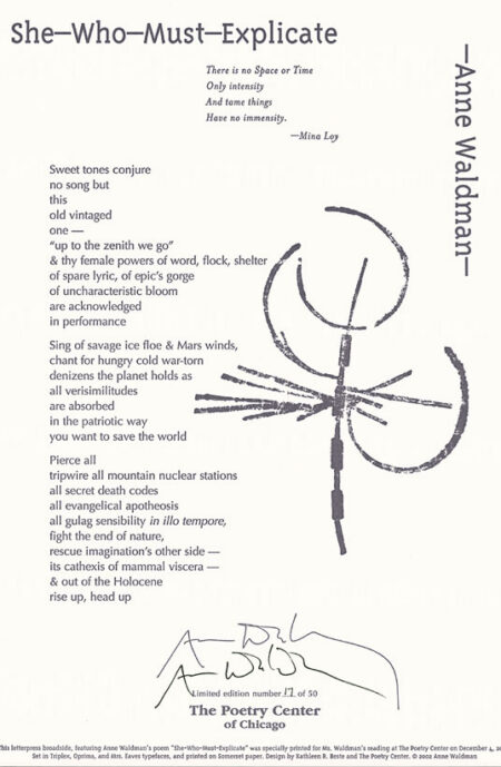 Anne Waldman with Kathi Beste - Signed